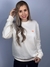 Moletom Blusão Feminino Branco OFF Mini Logo Laranja Valansuelo - comprar online