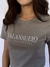Camiseta Feminina Baby Look Cotton Cinza Premium Logo Branca Valansuelo - Valansuelo Concept Brand