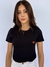 Camiseta Baby Look Cotton Preta Mini Logo Laranja Premium Valansuelo - Valansuelo Concept Brand