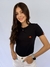 Camiseta Baby Look Cotton Preta Mini Logo Laranja Premium Valansuelo - comprar online