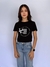 Camiseta Feminina Baby Look Cotton Preta Estampada Premium Valansuelo na internet
