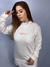 Moletom Blusão Feminino Branco Off Logo Laranja Valansuelo - Valansuelo Concept Brand