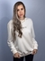 Moletom Blusão Feminino Branco OFF Estampado Preto Valansuelo na internet