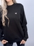 Moletom Blusão Feminino Preto Mini Logo Branco Valansuelo - loja online