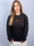 Moletom Blusão Feminino Preto Logo Laranja Valansuelo - comprar online