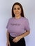Camiseta T-Shirt Lilás 100% Algodão Estampado Preto Valansuelo na internet