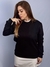 Moletom Blusão Feminino Preto Liso Valansuelo - comprar online