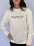 Moletom Blusão Feminino Branco OFF Logo Preto Valansuelo - Valansuelo Concept Brand