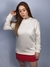 Moletom Blusão Feminino Branco OFF Liso Valansuelo na internet
