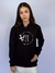 Moletom Feminino c/ Capuz Preto Estampa Branca Valansuelo na internet