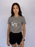 Camiseta Baby Look Cotton Cinza Estampada Premium Valansuelo na internet