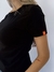 Camiseta Feminina Baby Look Preta Básica Lisa Cotton Premium - Valansuelo Concept Brand