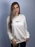 Imagem do Moletom Blusão Feminino Branco OFF Estampado Preto Valansuelo