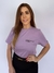 Camiseta T-Shirt Lilás 100% Algodão Estampa Preta Valansuelo - comprar online