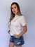 Camiseta T-Shirt Branca 100% Algodão Mini Logo Laranja Valansuelo - Valansuelo Concept Brand