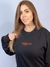 Moletom Blusão Feminino Preto Logo Laranja Valansuelo - Valansuelo Concept Brand