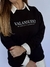 Moletom Blusão Feminino Preto Logo Branco Valansuelo - Valansuelo Concept Brand