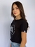 Camiseta Feminina Baby Look Cotton Preta Estampada Premium Valansuelo
