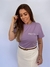 Imagem do Camiseta T-Shirt Lilás 100% Algodão Estampa Branca Valansuelo