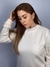 Moletom Blusão Feminino Branco OFF Liso Valansuelo - loja online