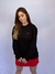 Moletom Blusão Feminino Preto Mini Logo Laranja Valansuelo - comprar online