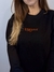 Moletom Blusão Feminino Preto Logo Laranja Valansuelo
