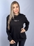 Moletom Blusão Feminino Preto Estampa Preta Valansuelo - loja online