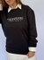 Moletom Blusão Feminino Preto Logo Branco Valansuelo - loja online