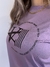 Camiseta T-Shirt Lilás 100% Algodão Estampa Grande Preta Valansuelo na internet