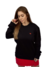 Moletom Blusão Feminino Preto Mini Logo Laranja Valansuelo na internet
