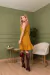 Vestido Crepe Curto Franzido