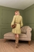 Vestido Crepe Decote Franzido Manga 7/8 - loja online