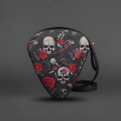 BANDOLERA PUA SKULL ROSE RED DADOS