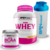 Kit Whey Protein Pink Whey 2kg / Pink BCAA com Colágeno 250g / Coqueteleira - BRN Foods