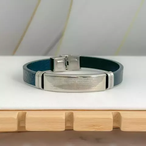 Pulsera Plateada Padre Nuestro