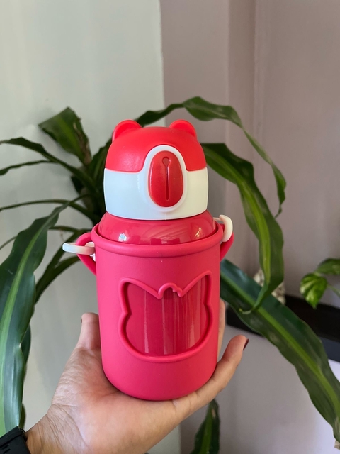 BOTELLA TÉRMICA GATITO CON CORREA - comprar online