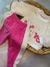CONJUNTO MOLETOM - TEDDY OFF WHITE/ROSA - comprar online