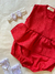 Romper de Linho com Babado - Vermelho Natal na internet