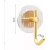 Gancho Acrilico Adhesivo Dorado Redondo x6 Unidades - comprar online