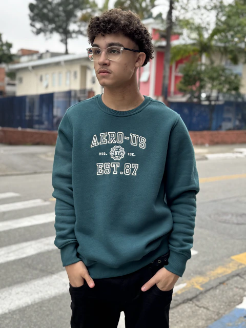 MOLETOM CARECA AEROPOSTALE VERDE