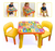 Mesinha Infantil Com 2 Cadeira Educativa Alfabeto Completo