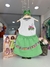 conjunto MOMI regata cor off white e shorts verde escuro
