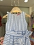 vestido MOMI listrado com laco azul e branco - comprar online