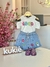 conjunto kukie blusa canelada e shorts em jeans