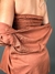 TRIJUNTO FEMININO CAMISA, TOP E SHORT EM VISCOSE TERRACOTA na internet
