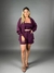 TRIJUNTO FEMININO CAMISA, TOP E SHORT EM VISCOSE MARSALA na internet
