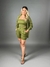 TRIJUNTO FEMININO CAMISA, TOP E SHORT EM VISCOSE VERDE - comprar online