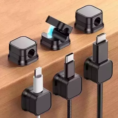 Organizador De Cable Adhesivo Clips Imantado X6 Pcs Multiuso