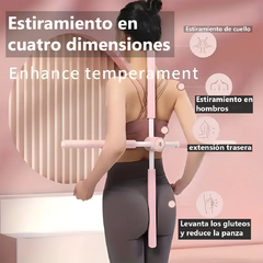 Barra De Pilates Palo Yoga Corrector De Postura Elongación - Comprafacil