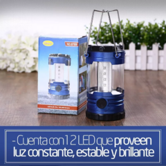 Farol para Camping 18 Leds con Doble Gancho y Brujula - Comprafacil